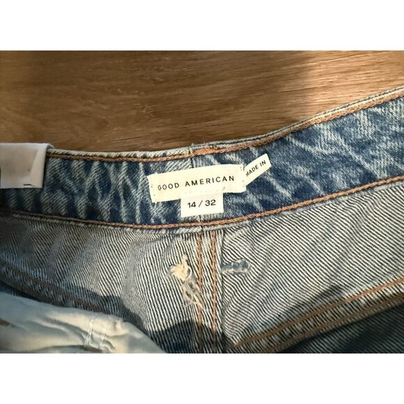 Good American Good Ease Relaxed Wide-Leg Jeans - Size 14/32 - NWT - Picture 8 of 12